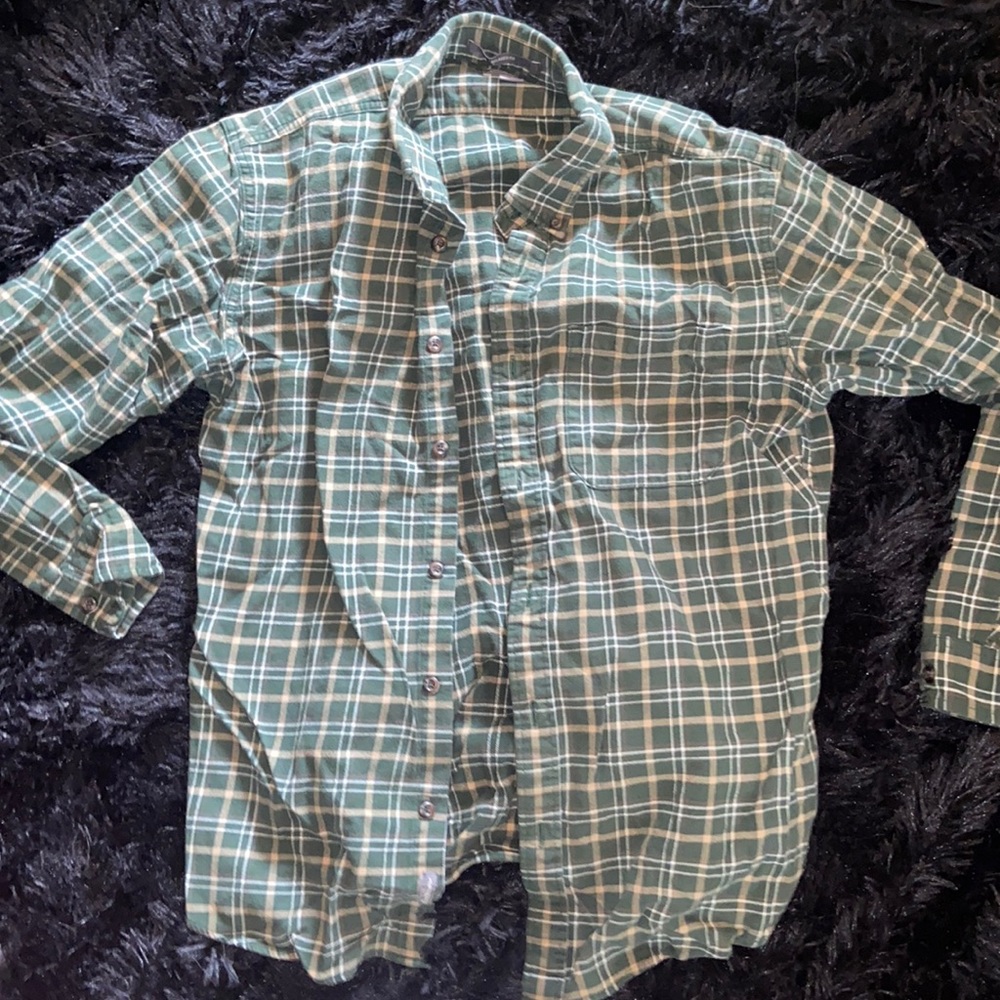 EDDIE BAUER PLAID FLANNEL | SIZE MEDIUM
